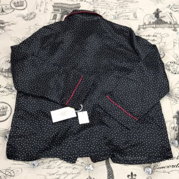 In Bloom by Jonquil Polka Dot Satin Shirt Pajamas - Picture 7 of 7